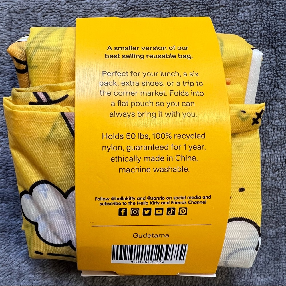 NEW BAGGU Bag Sanrio Characters Baby Baggu Gudetama Japan Limited Original - Picture 5 of 12